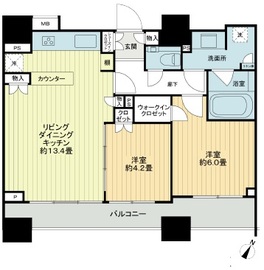 クラッシィスイート赤坂 12階 間取り図