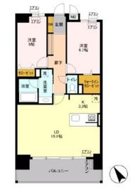 ロイヤルパークスリバーサイド 603 間取り図