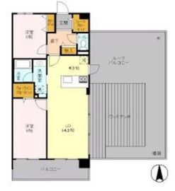ロイヤルパークス梅島 609 間取り図