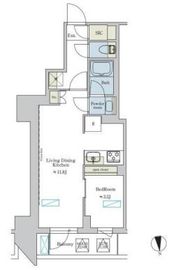 ブリリアイスト浅草 1103 間取り図