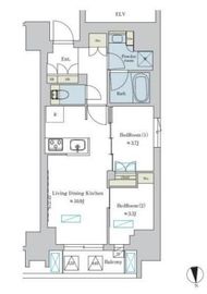 ブリリアイスト浅草 601 間取り図