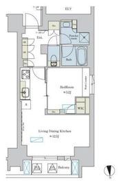 ブリリアイスト浅草 801 間取り図
