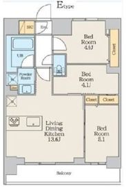 クレストコート本所吾妻橋North 1104 間取り図
