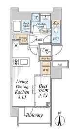 リビオレゾン王子 14階 間取り図