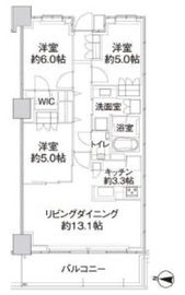 パークホームズ亀有ガーデンズコート 5階 間取り図