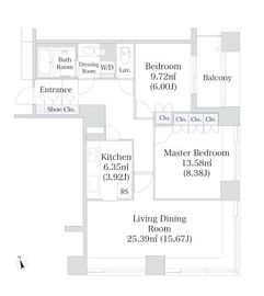 ラ・トゥール神楽坂 401 間取り図