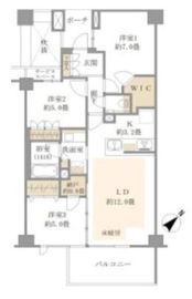 プラウド新宿中落合 2階 間取り図