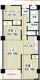 パステル中野 407 間取り図