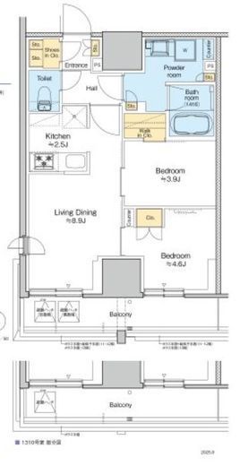 プラウドフラット四谷三丁目 1111 間取り図