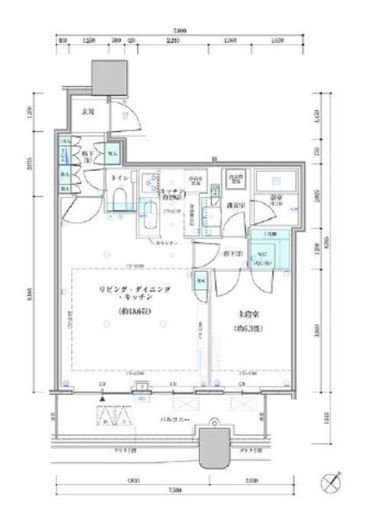 パークタワー勝どきミッド/サウス 12階 間取り図