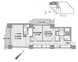 六本木ファーストプラザ 15階 間取り図