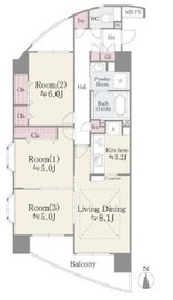 メゾン・シャルム 707 間取り図