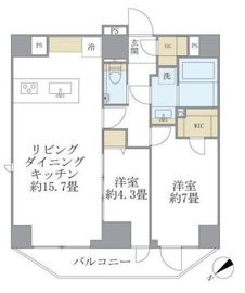 ルネサンス赤坂プレミアムコート 601 間取り図