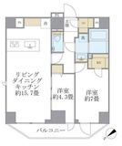 ルネサンス赤坂プレミアムコート 701 間取り図