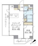 ルネサンス赤坂プレミアムコート 1301 間取り図