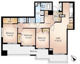 代官山アドレス ザ・レジデンス 6階 間取り図