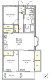 メゾンカルム中落合North 301 間取り図