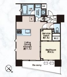 クラシアム文京白山 201 間取り図