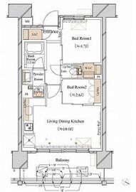 ブランシエスタ新丸子リバーフロント 605 間取り図