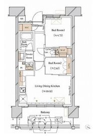 ブランシエスタ新丸子リバーフロント 706 間取り図