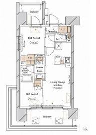 ブランシエスタ新丸子リバーフロント 1001 間取り図