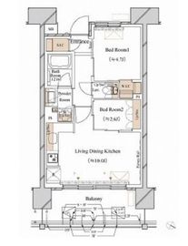 ブランシエスタ新丸子リバーフロント 1005 間取り図