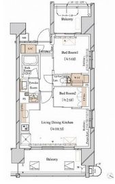 ブランシエスタ新丸子リバーフロント 1006 間取り図