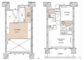 ブランシエスタ新丸子リバーフロント 1305 間取り図