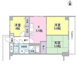 エスト・メール東大井 501 間取り図