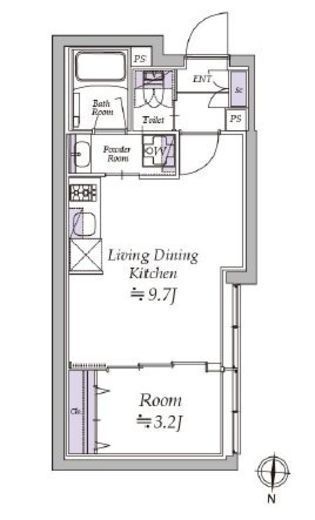 アトリオフラッツ清澄白河 401 間取り図