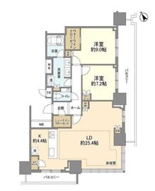 ブリリアタワー浜離宮 31階 間取り図