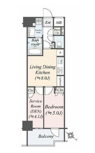 ブリシア横濱石川町 10階 間取り図
