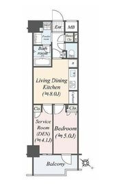 ブリシア横濱石川町 10階 間取り図