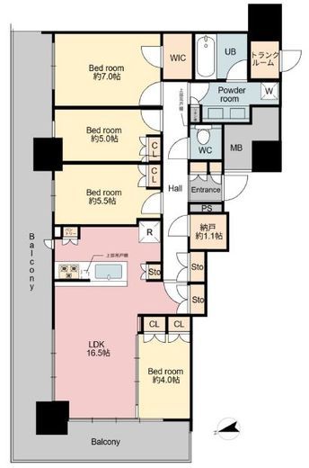 ドレッセタワー新綱島 29階 間取り図