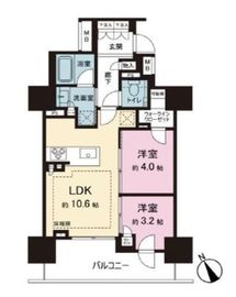 プラウド五反田 10階 間取り図