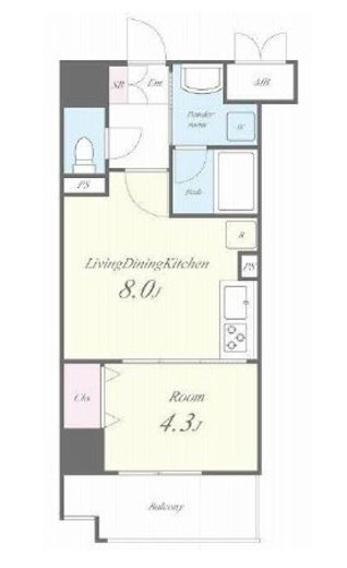 Geminos CHIGASAKI 303 間取り図