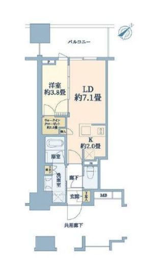 バウス藤沢 2階 間取り図