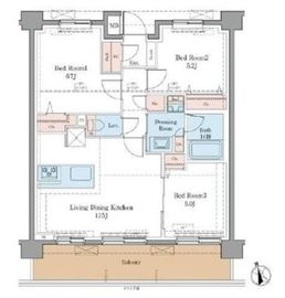 LUXENA+PAWS藤沢 207 間取り図