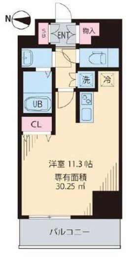 ルアナ亀戸 802 間取り図