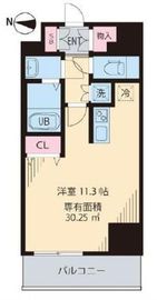 ルアナ亀戸 802 間取り図