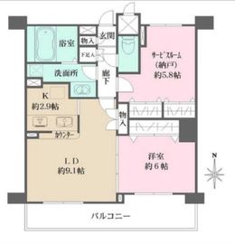 フローラルガーデン 402 間取り図
