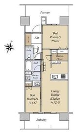 イニシア板橋桜レジデンス 13階 間取り図