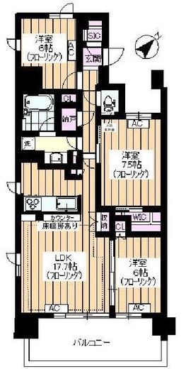 ブリリアシティ石神井公園アトラス 4階 間取り図