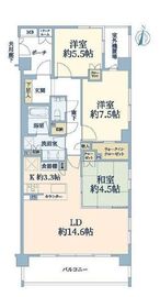 The RESIDENCE 国立 3階 間取り図