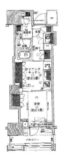 パークホームズ横濱関内 3階 間取り図