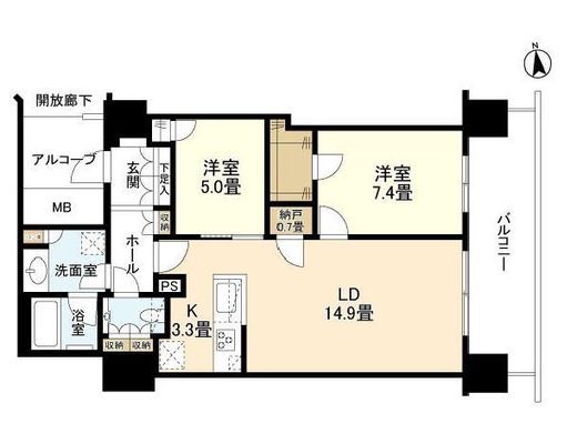 BLUE HARBOR TOWERみなとみらい (ブルーハーバータワーみなとみらい) 19階 間取り図