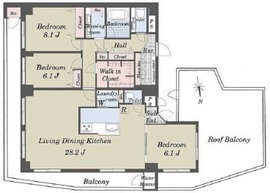 麻布十番ハイツ 701 間取り図