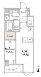 ルミーク北千住 401 間取り図