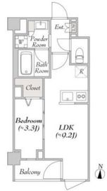 ルミーク北千住 204 間取り図