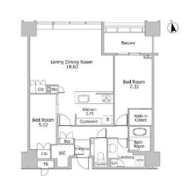 白金ザ・スカイ 39階 間取り図